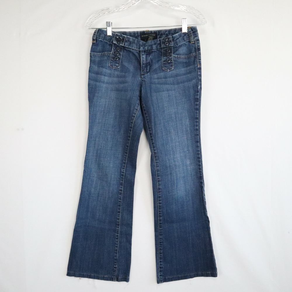 Banana Republic‎ Jeans Womens 2 Stretch Bootcut Flare Flex Denim Blue